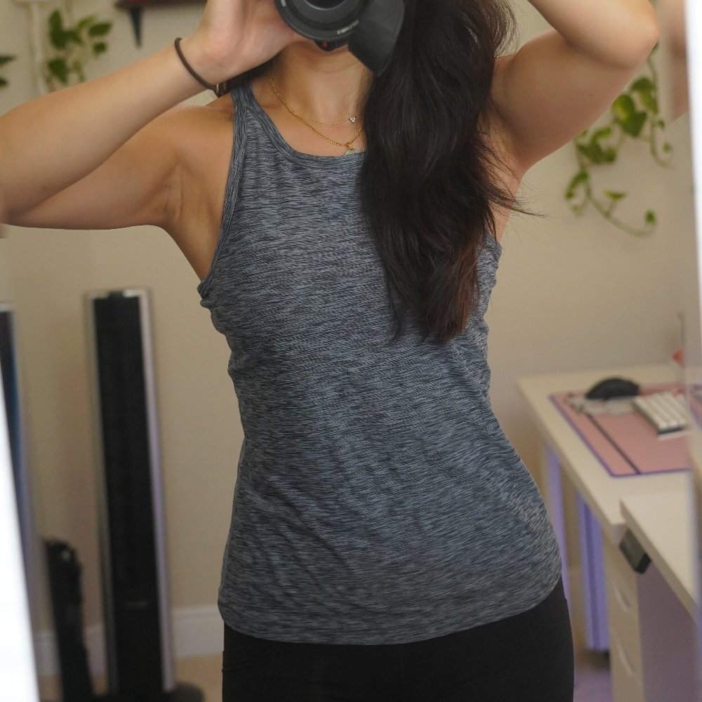 Prana Yoga Marbled Workout Tank with Sports Bra
